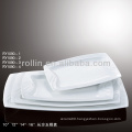 nice healthy white rectangular porcelain dishes